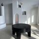 Coffee table en bois massif monoxyle noir