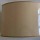 Oval lampshade hot water bottle lamp lacquered cardboard lined with gold 1970