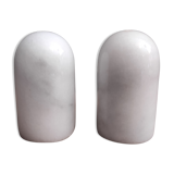 Vintage French salt and pepper shakers, in marble