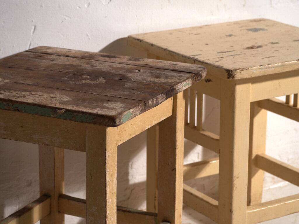 Antique pine bedside tables – Central Europe, circa 1940 #17