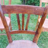 5 wooden bistro chairs