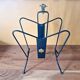 Jacques Adnet (1900-1984) - Black lacquered metal and brass magazine rack