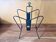 Jacques Adnet (1900-1984) - Black lacquered metal and brass magazine rack