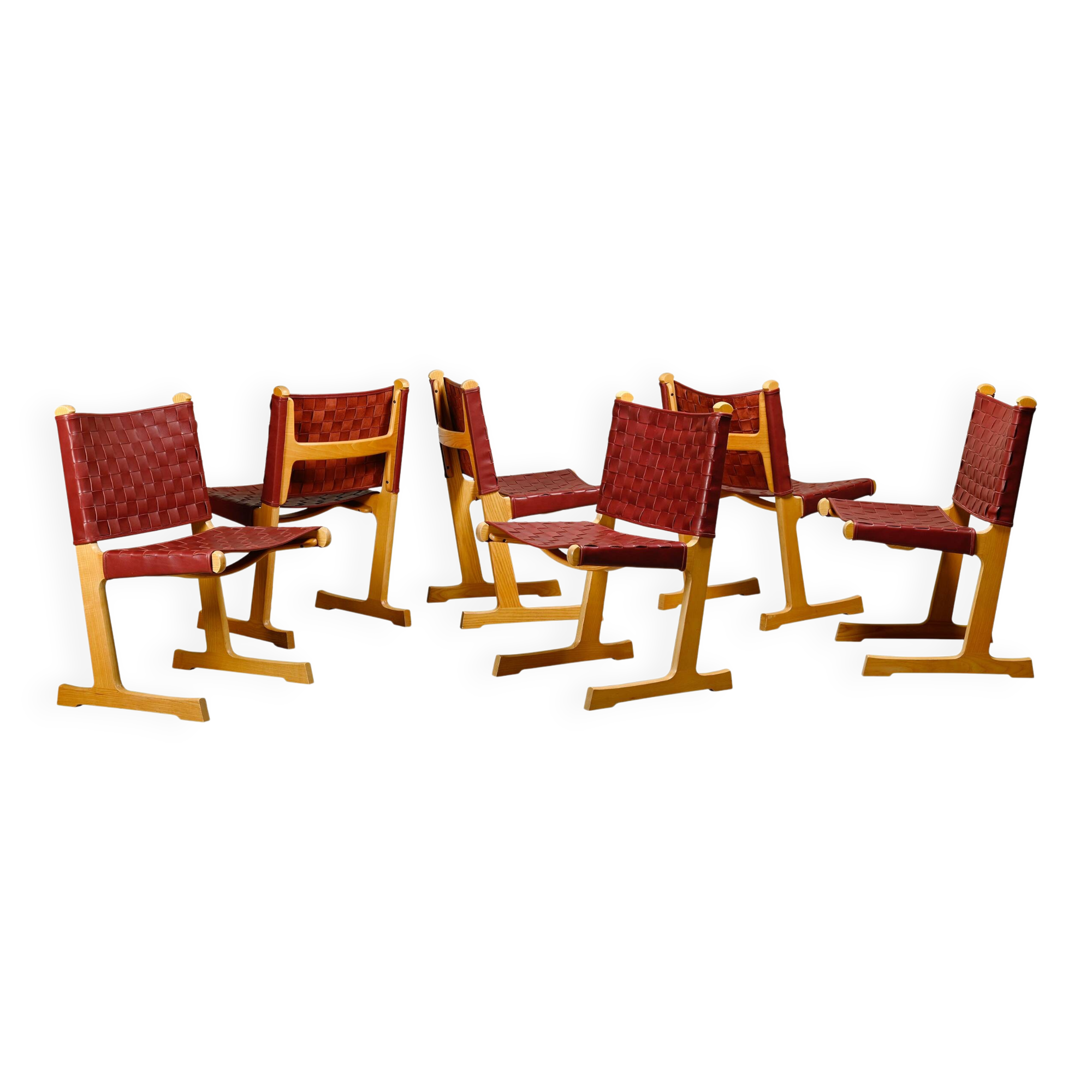 Ditte & Adrian Heath Dining Chairs in Ash and Leather, France & Søn