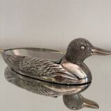 Silver-plated zoomorphic foie gras dish