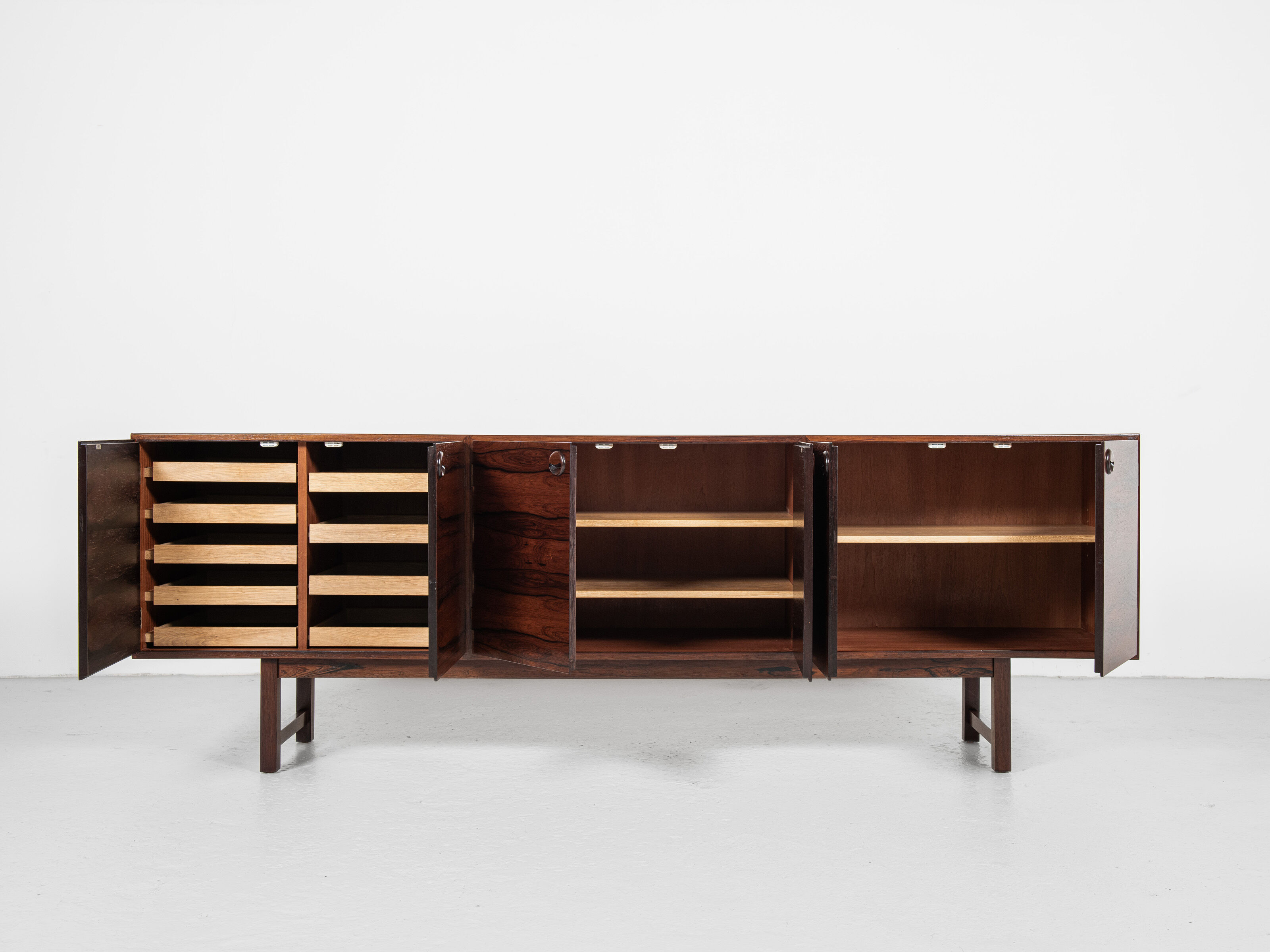 Midcentury Danish sideboard with 6 doors in rosewood 1960s
