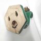 Art deco wall lamps in green ceramic