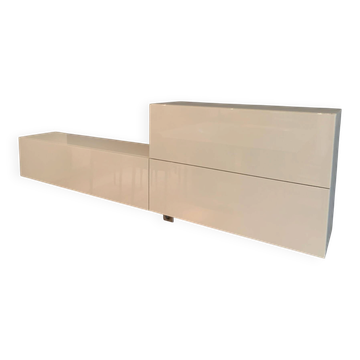 Meubles muraux suspendus presotto – design italien haut de gamme – laque cr