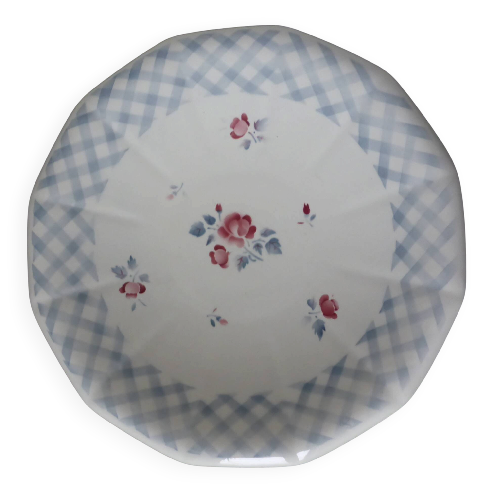 Vintage round-capped plate Digoin Sarreguemines model Bastia 231106