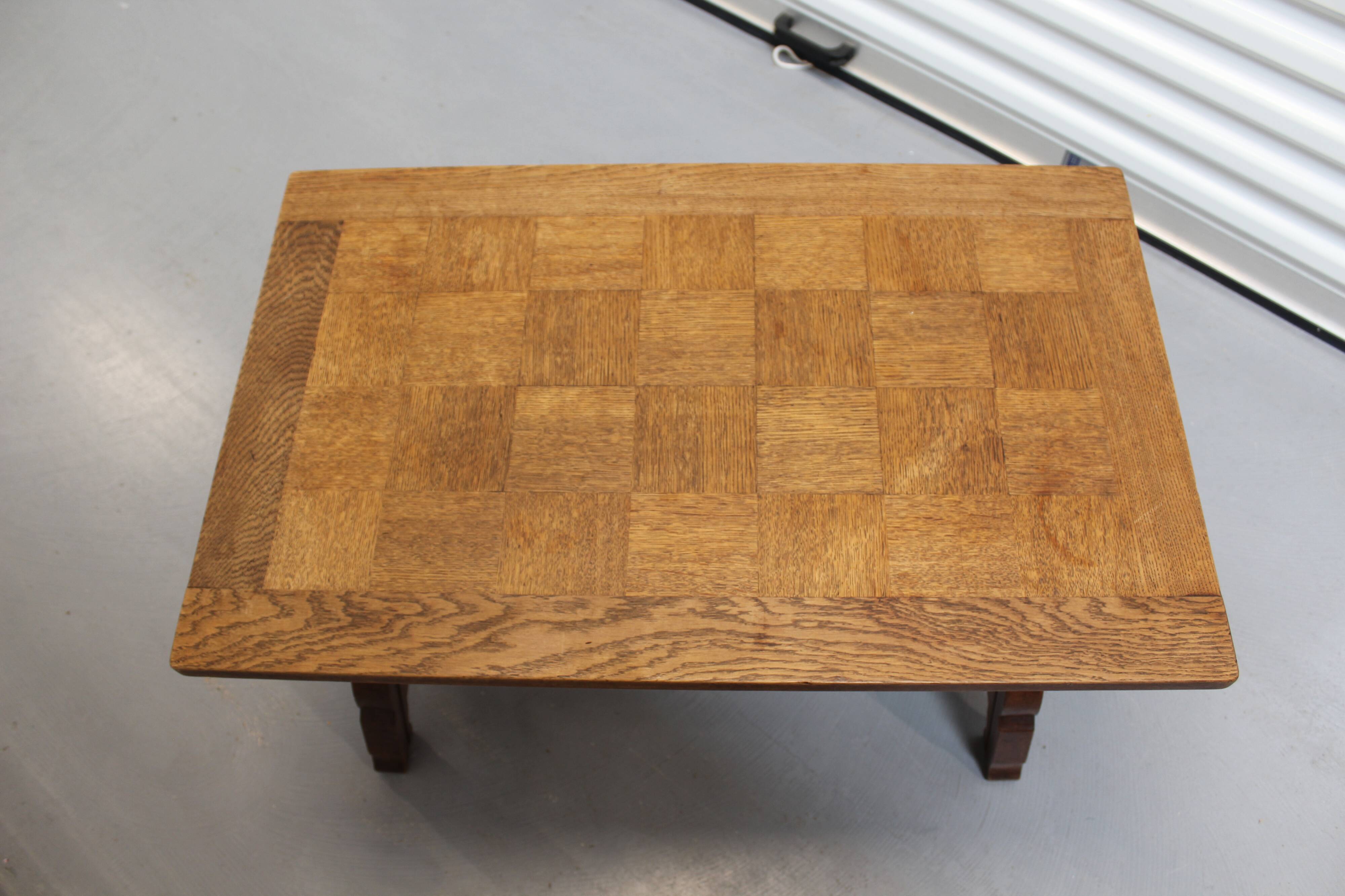 Rustic wooden coffee table