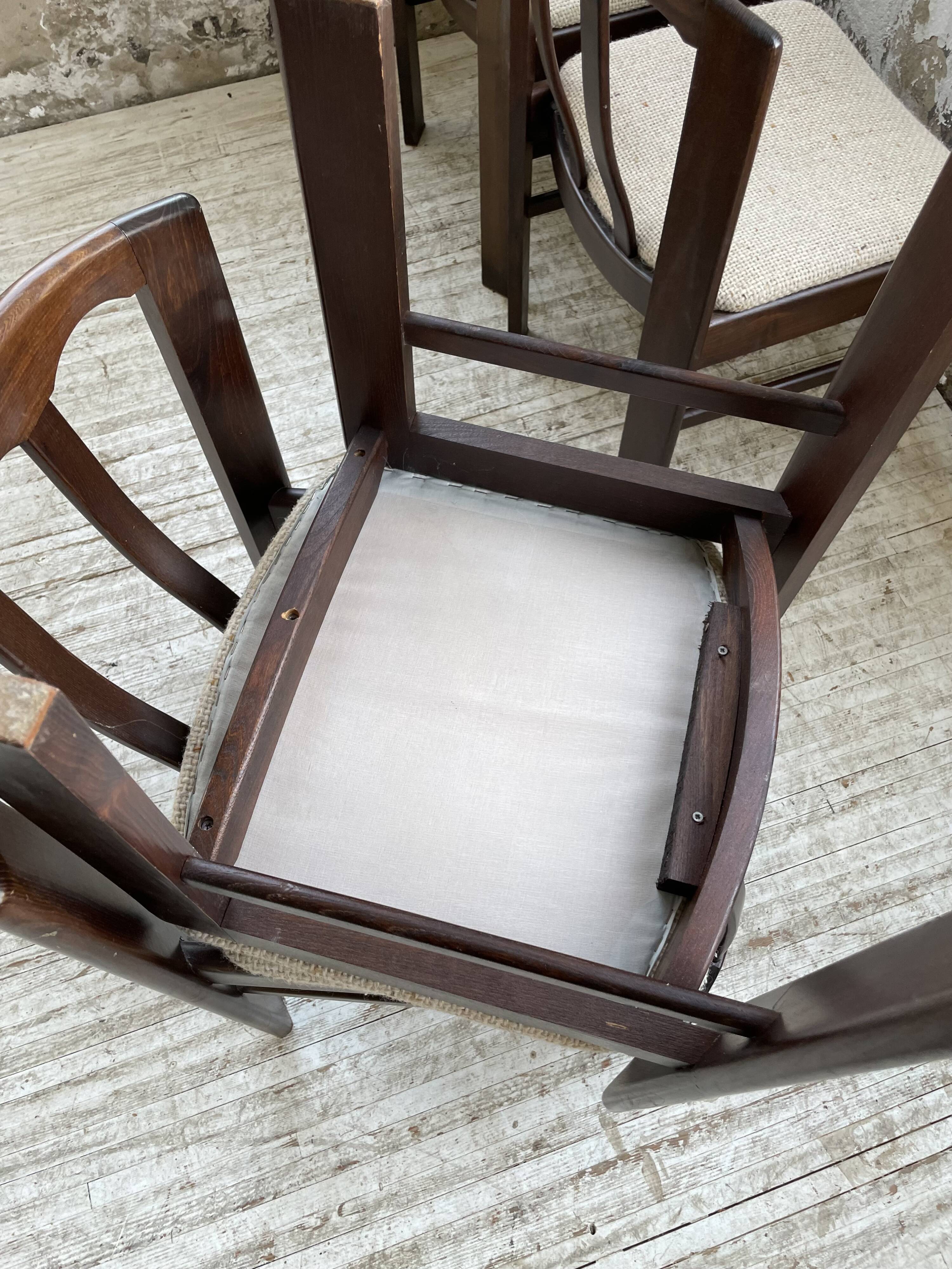 4 Scandinavian mahogany chairs