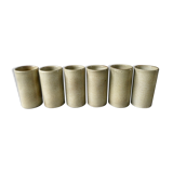 Set of 6 jean dubost glazed stoneware glasses in Noron