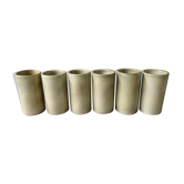 Set of 6 jean dubost glazed stoneware glasses in Noron
