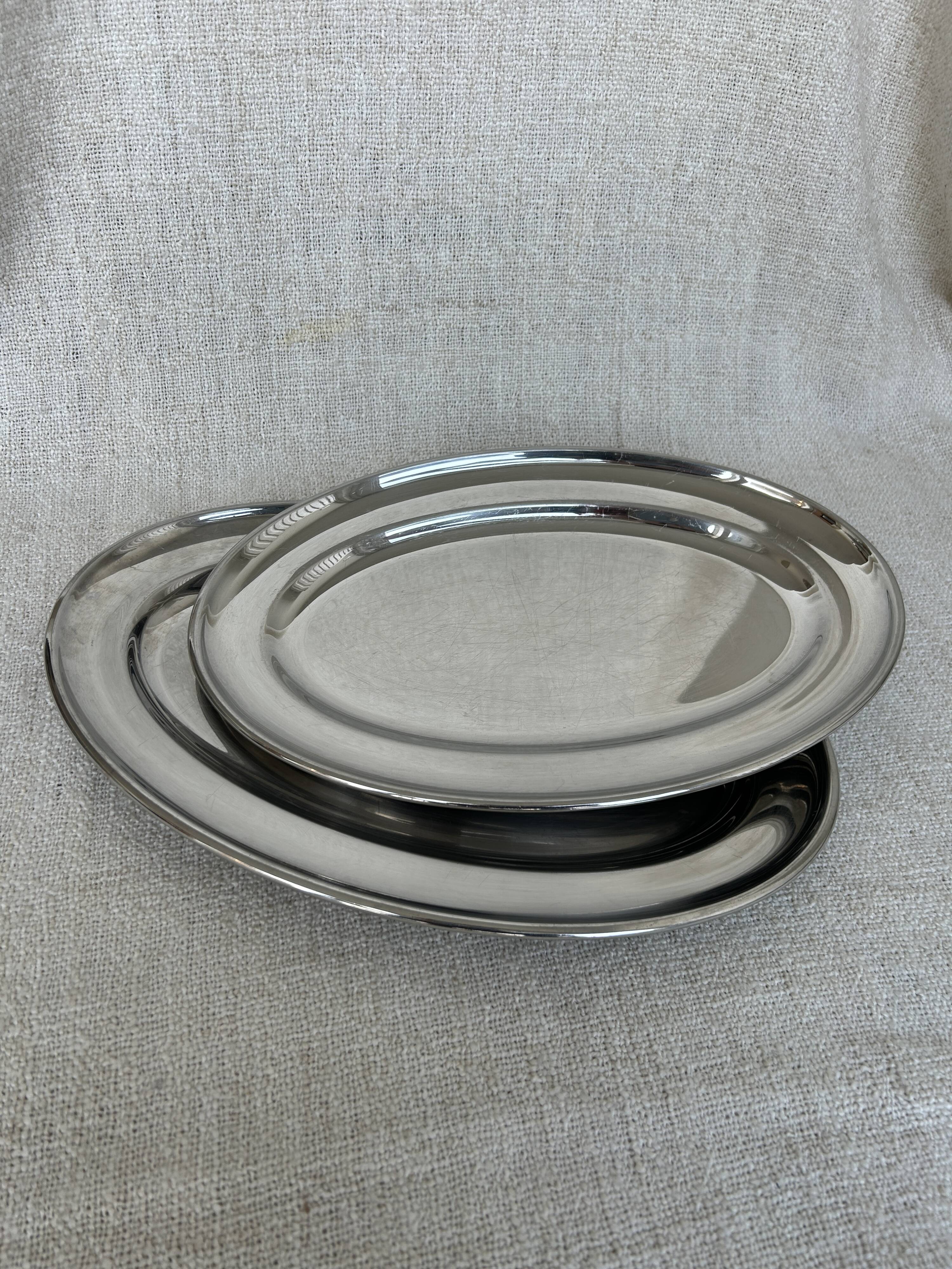 Duo de plats en inox Jean Couzon