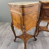 Pair of Louis XV Bedside Tables, Yellow Marble, 19th Century