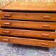 Commode bibliothèque bar scandinave en teck vintage années 60