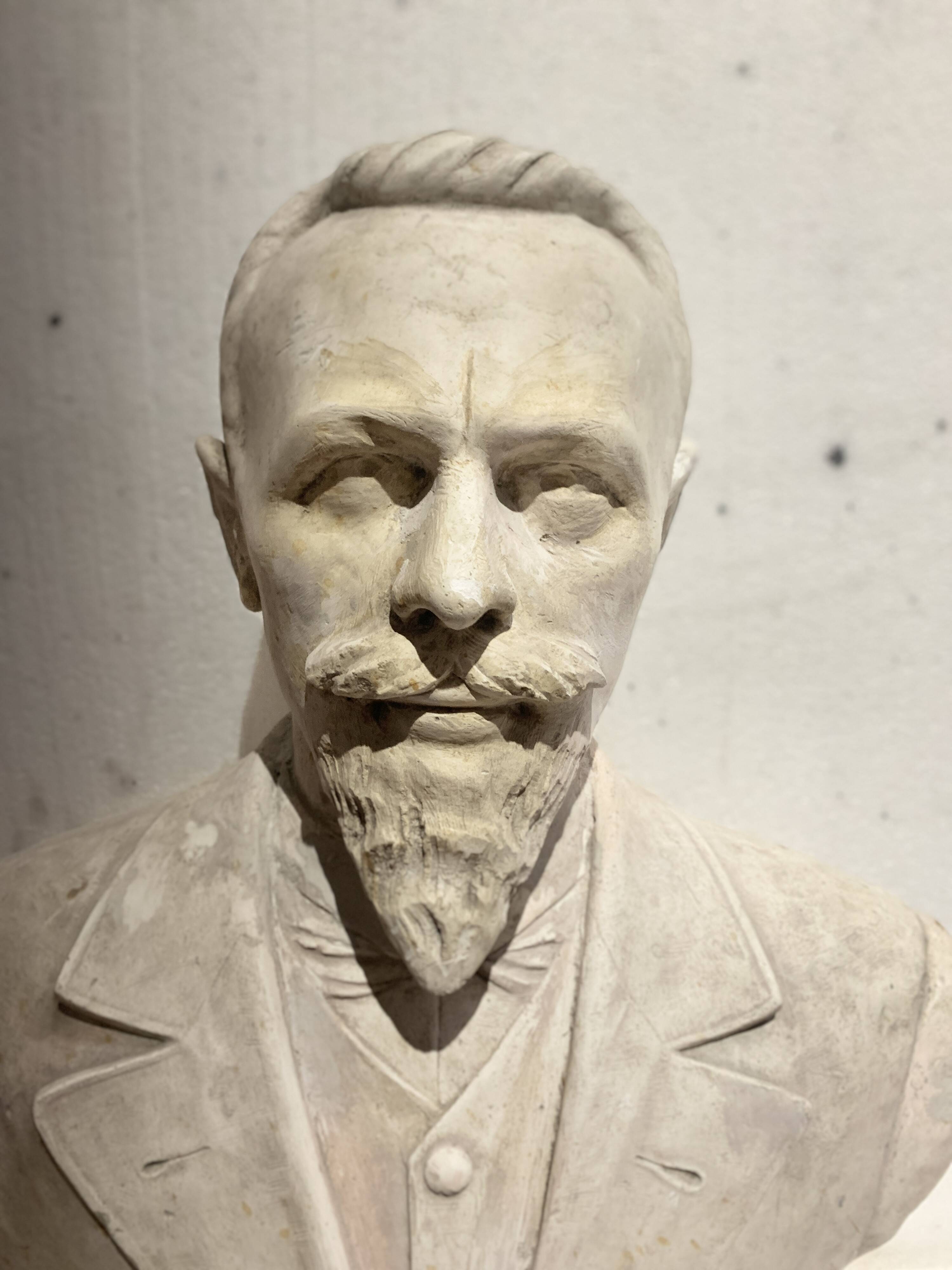 Sculpted plaster proof "Bust of a notable" 20th century