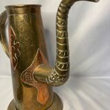 Set of a copper old plateau and an oriental teapot twentieth