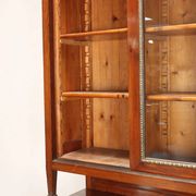Vintage larch sideboard with sliding metal doors, Italy, 20th century