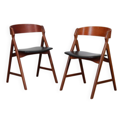 Paire de chaises par Henning Kjaernulf pour Boltinge Stolefabrik, 1960