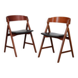 Pair of chairs by Henning Kjaernulf for Boltinge Stolefabrik, 1960