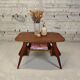 Vintage coffee table with tapered legs