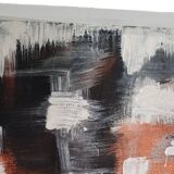 Hand painted canvas with metal frame