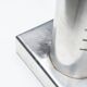 Triple column table lamp in stainless steel by Goffredo Reggiani