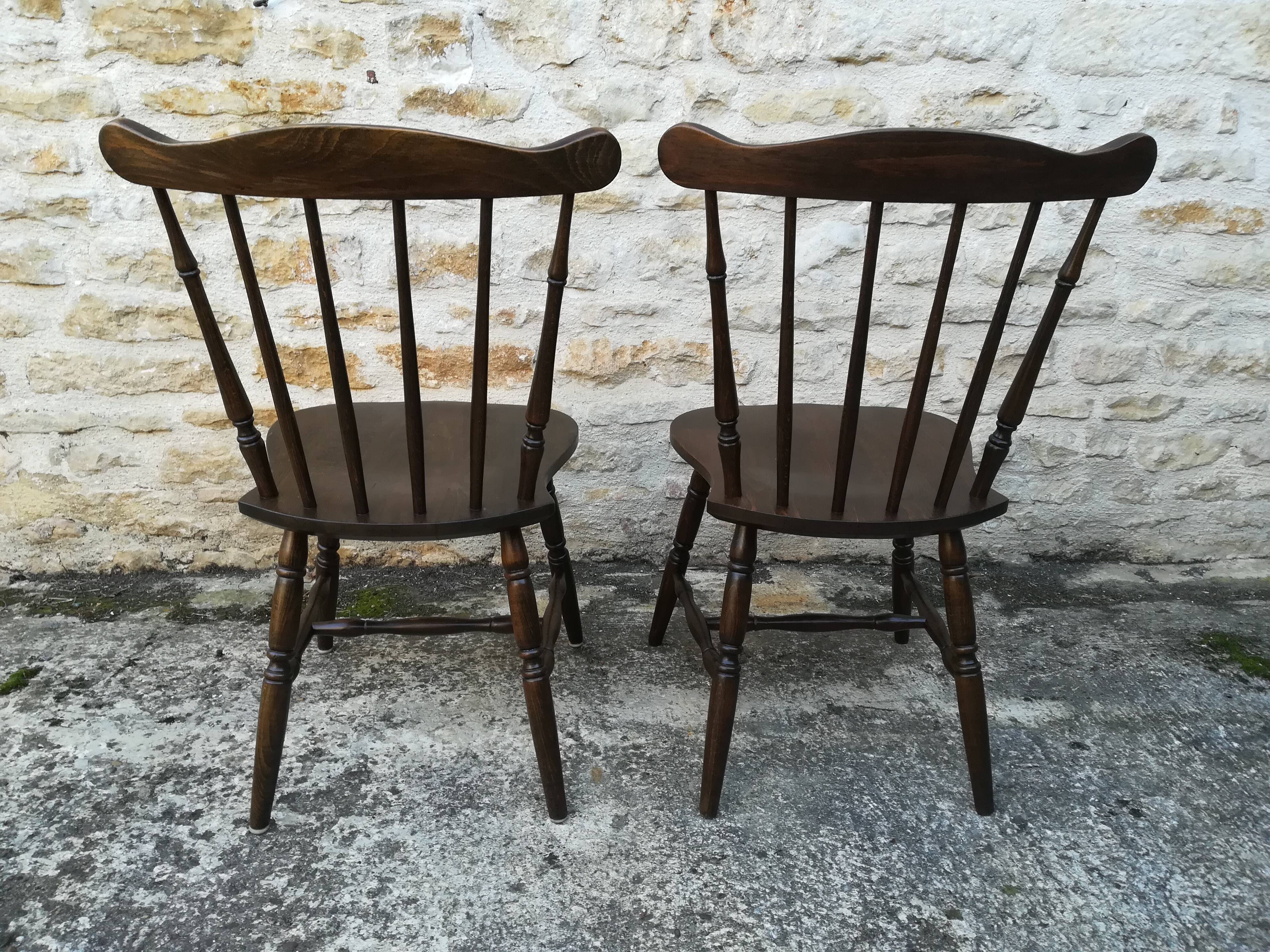Mismatched bistro chairs