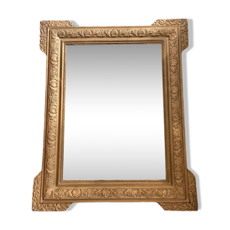 Grand miroir doré XIXeme