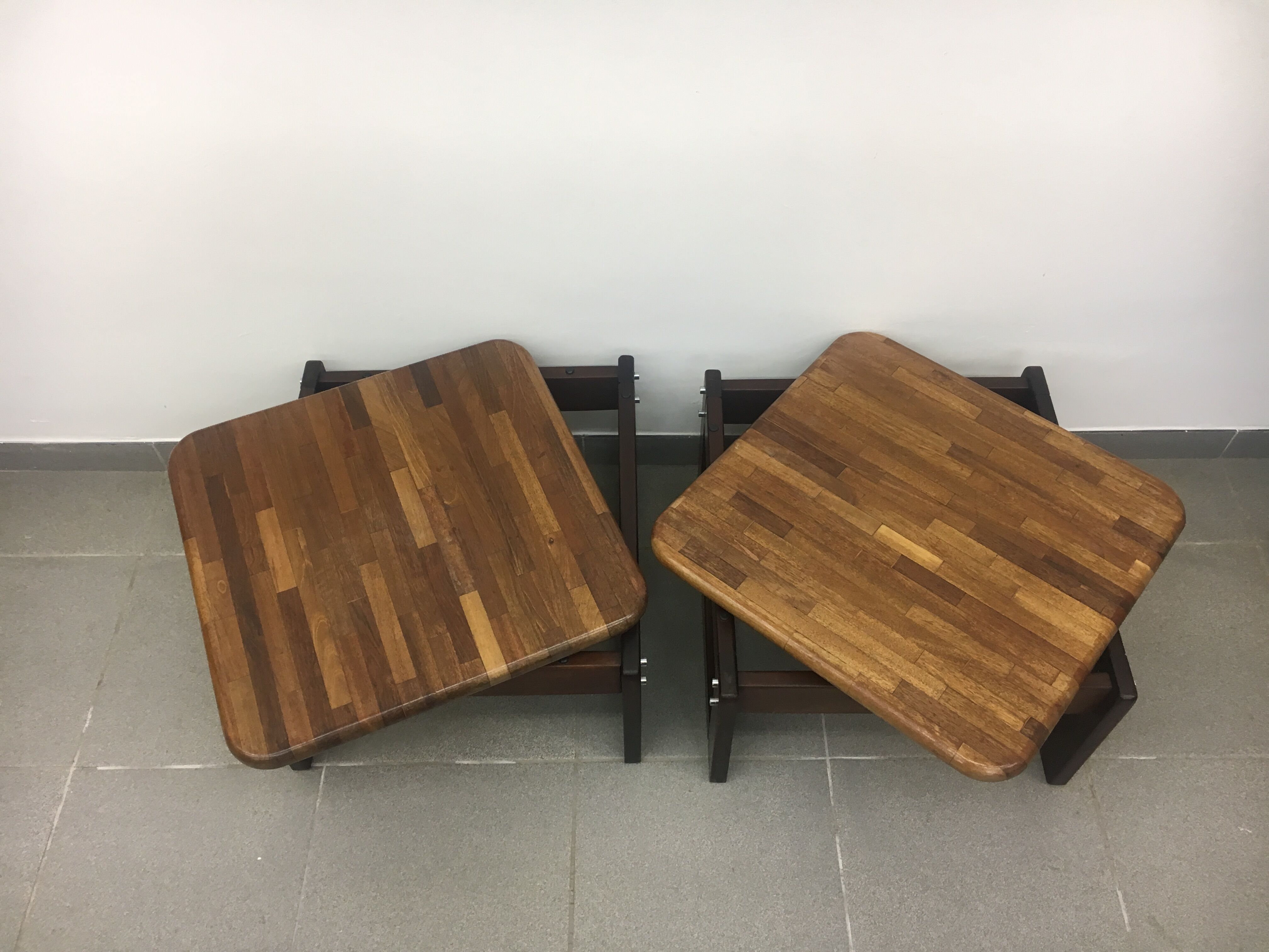 Set of 2 Percival Lafel Mid-century Brazilian side tables, 1970's