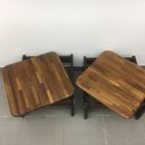 Ensemble de 2 tables d'appoint brésiliennes Percival Lafel du milieu du siècle, années 1970