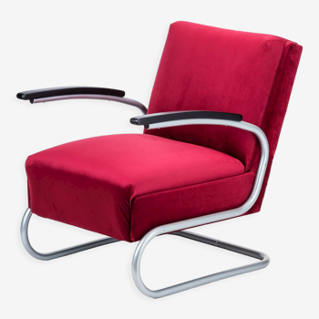 Czechoslovakian Model S411 Armchair from Mücke Melder, 1940s