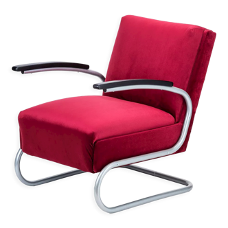 Czechoslovakian Model S411 Armchair from Mücke Melder, 1940s