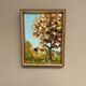 Original Swedish Oil on Canvas - "Autumn Tree" by J. Nilsson - Vintage and Framed - 49 × 38 cm
