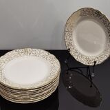 White and golden dessert plates Villeroy and Boch