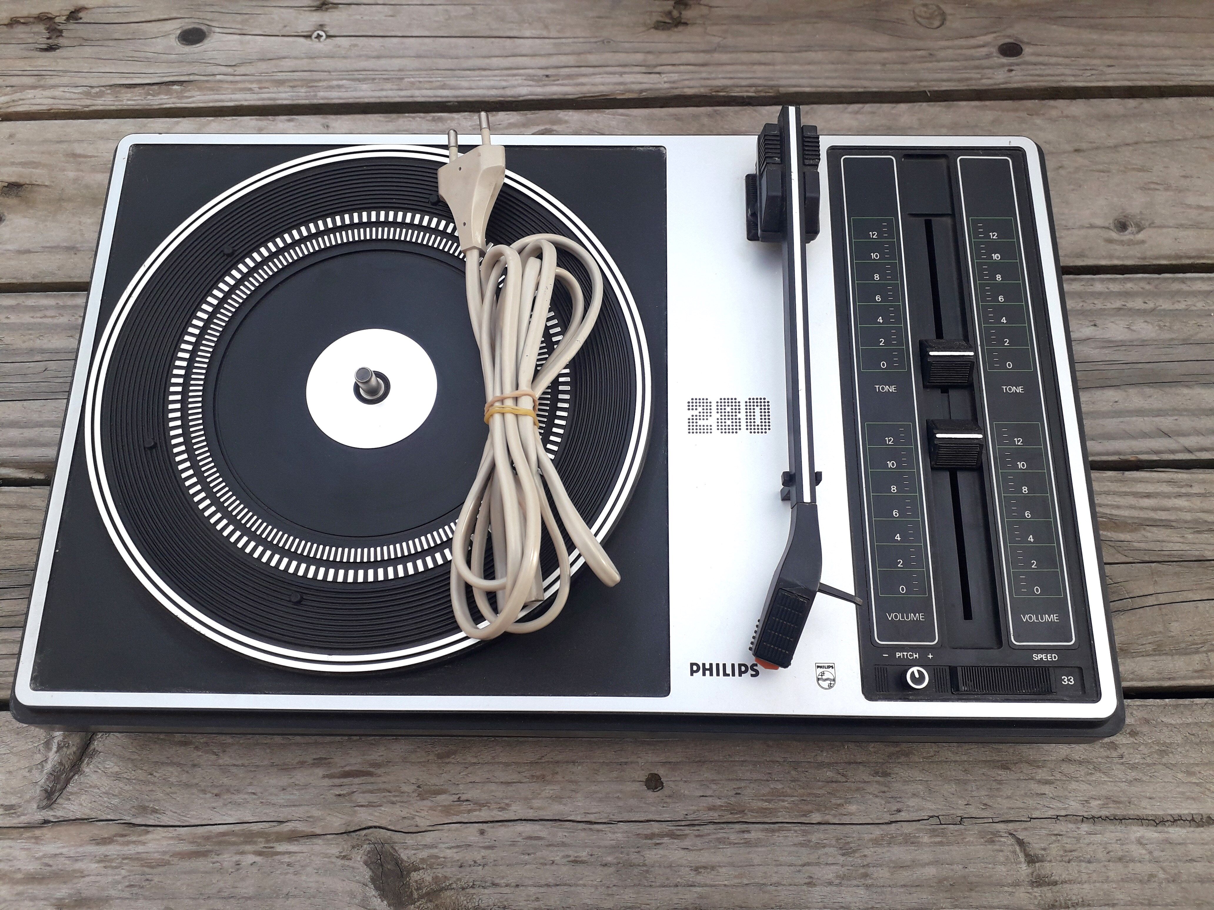 Portable record player vintage Philips 280 1970-80