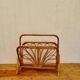 Vintage rattan magazine rack