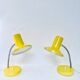 Pair of vintage yellow desk lamps, 1970s