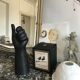 Black hand vase