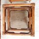 Pair of rattan bedside tables and smoked glass 1970