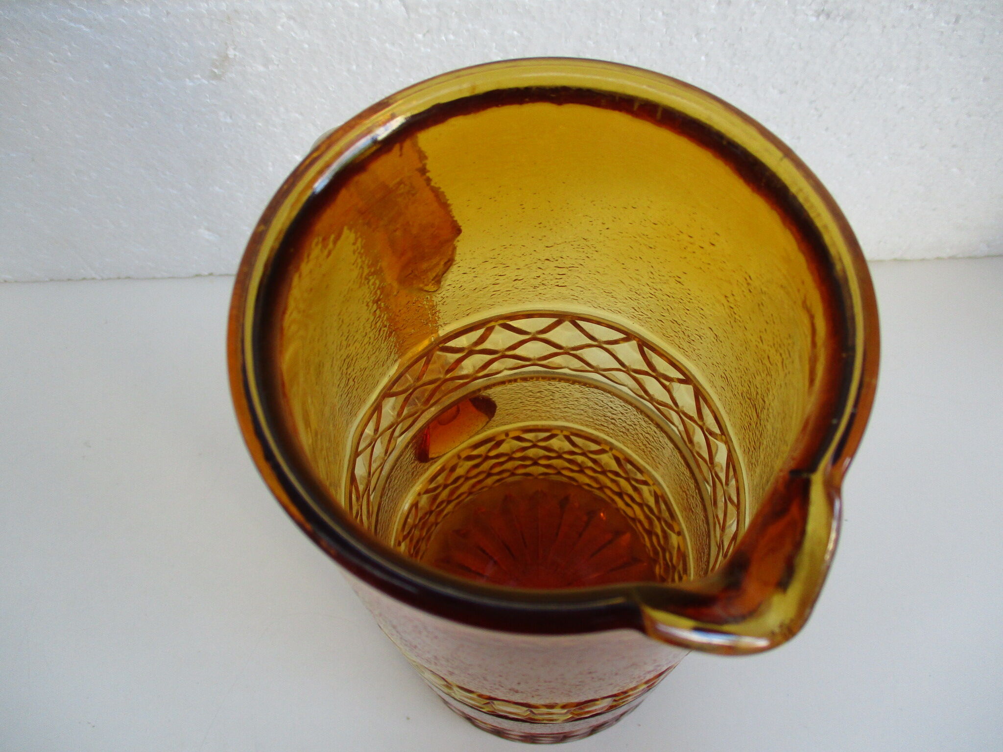 Vintage pitcher – amber glass