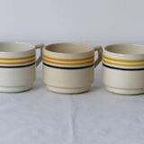 Set of 3 cups made of earthenware