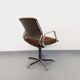 Vintage Steelcase Strafor office chair in chrome and fabric from the 70s