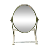 Table or dressing table mirror on stand in metal and wood, 1950