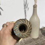 Berber twisted brass candle holder