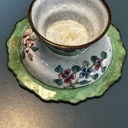 Pair of footed bowls in Canton enamel – China – floral decoration – F