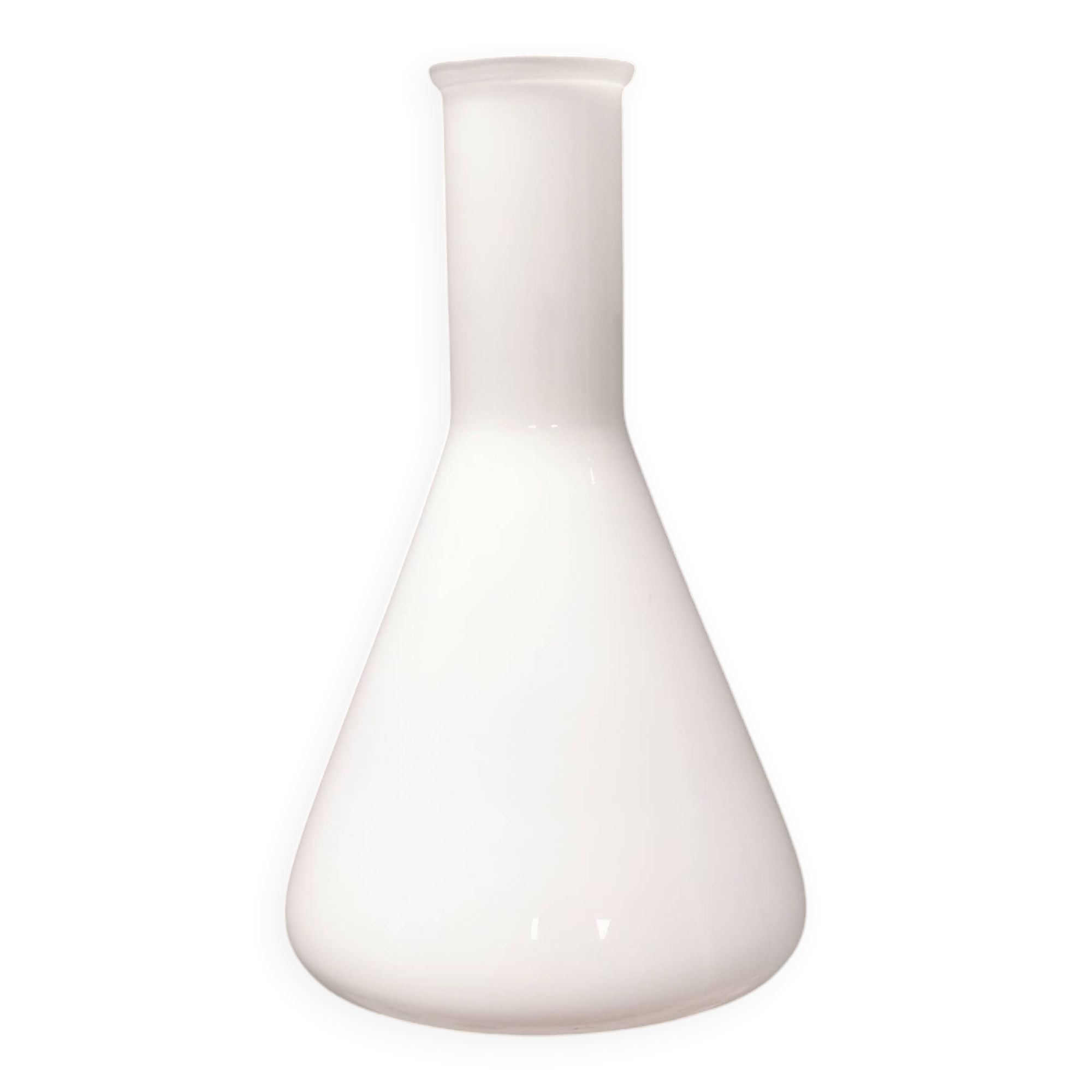 Hanging lamp in milky white glass