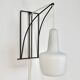 Modernist wall light with metal and glass wire