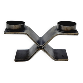 Brutalist candle holder French artisanal work of the 60s